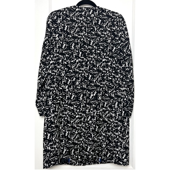J CREW Abstract Graphic Print Woven Cotton Zip Up Jewel Neck Collarless Coat 4 - Picture 6 of 8